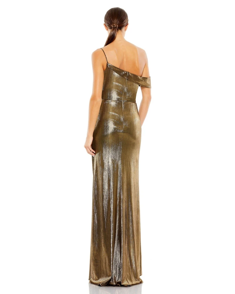 Mac Duggal Women's Ieena Metallic Off The Shoulder Gown