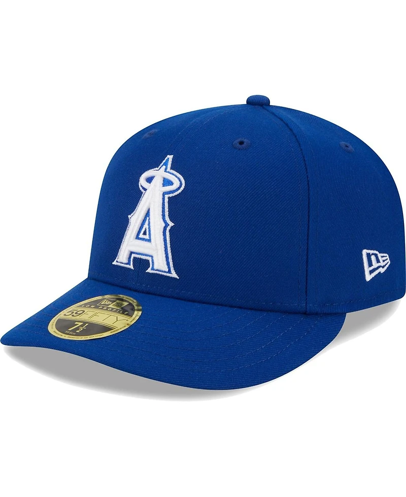 Men's New Era Royal Los Angeles Angels White Logo Low Profile 59FIFTY Fitted Hat