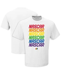 Men's Checkered Flag Sports White Nascar Repeat T-shirt