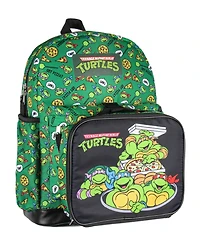 Nickelodeon Teenage Mutant Ninja Turtles Got Pizza? Leonardo Raphael Donatello Michelangelo 2 Pc Lunch Box Backpack Set
