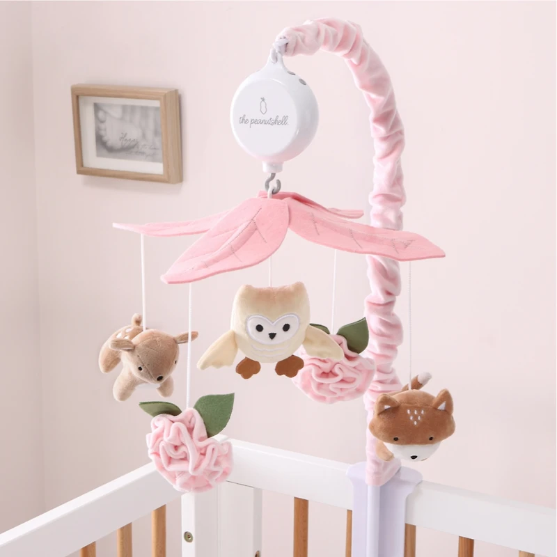 The Peanutshell Little Forest Baby Musical Crib Mobile, 12 Lullabies