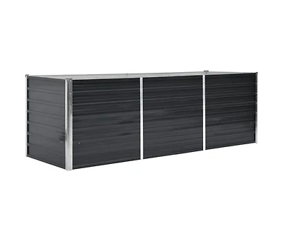 Garden Raised Bed Anthracite 94.5"x31.5"x30.3" Galvanized Steel