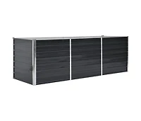 Garden Raised Bed Anthracite 94.5"x31.5"x30.3" Galvanized Steel