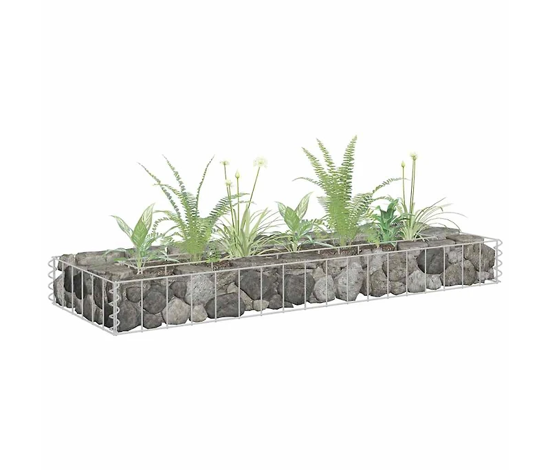 Gabion Raised Bed Galvanized Steel 35.4"x11.8"x3.9"