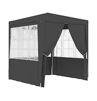Professional Party Tent with Side Walls 6.6'x6.6' Anthracite 0.3 oz/ft²