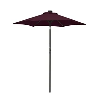 Garden Parasol with Led Lights Bordeaux Red 78.7"x83.1" Aluminum