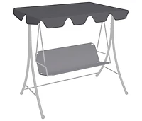 vidaXL Replacement Canopy for Garden Swing Anthracite 74"/66.1"x57.1"/43.3"