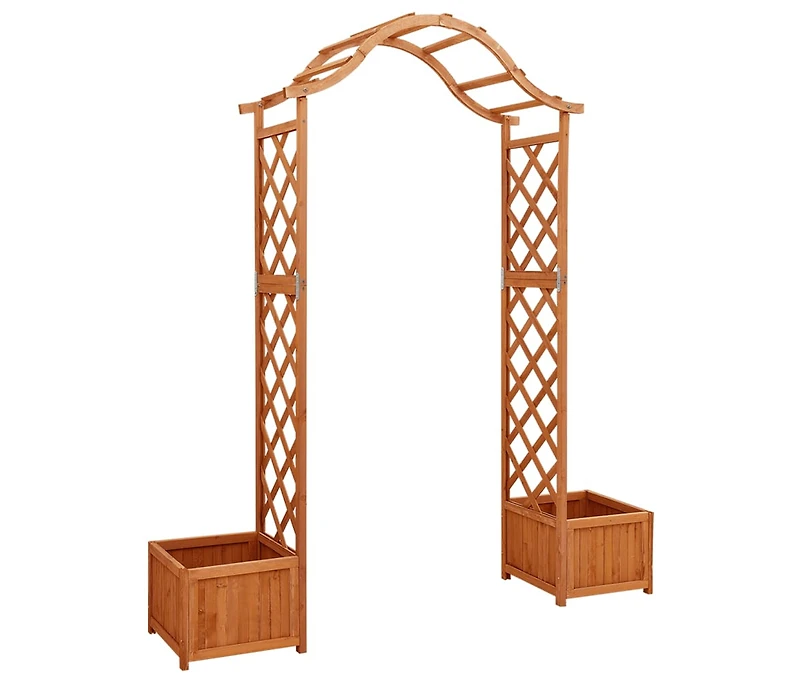 Garden Pergola with Planter Solid Firewood