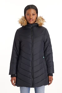 Modern Eternity Maternity Lexi - 3in1 Coat Detachable Faux Fur