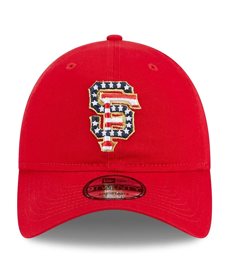 Men's New Era Red San Francisco Giants 2023 Fourth of July 9TWENTY Adjustable Hat