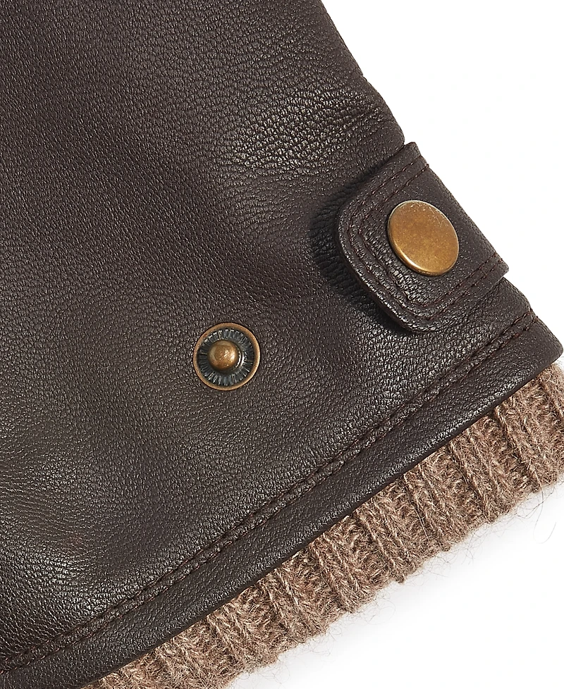 Club Room Men's Quilted Cashmere Gloves, Created for Macy's