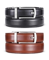 Men's Swank Hasp Leather 2 Pack Linxx Ratchet Belt