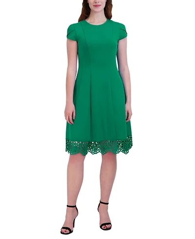 Donna Ricco Women's Round-Neck Sleeveless Fit & Flare Dress
