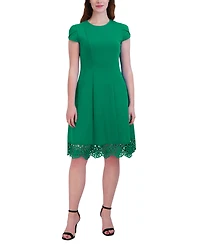 Donna Ricco Women's Round-Neck Sleeveless Fit & Flare Dress
