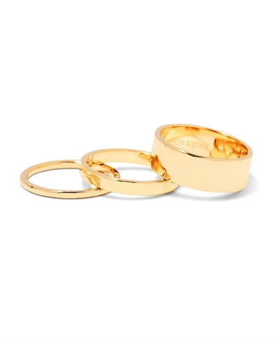 brook & york "14k Gold" Maren Ring Set, 3 Piece