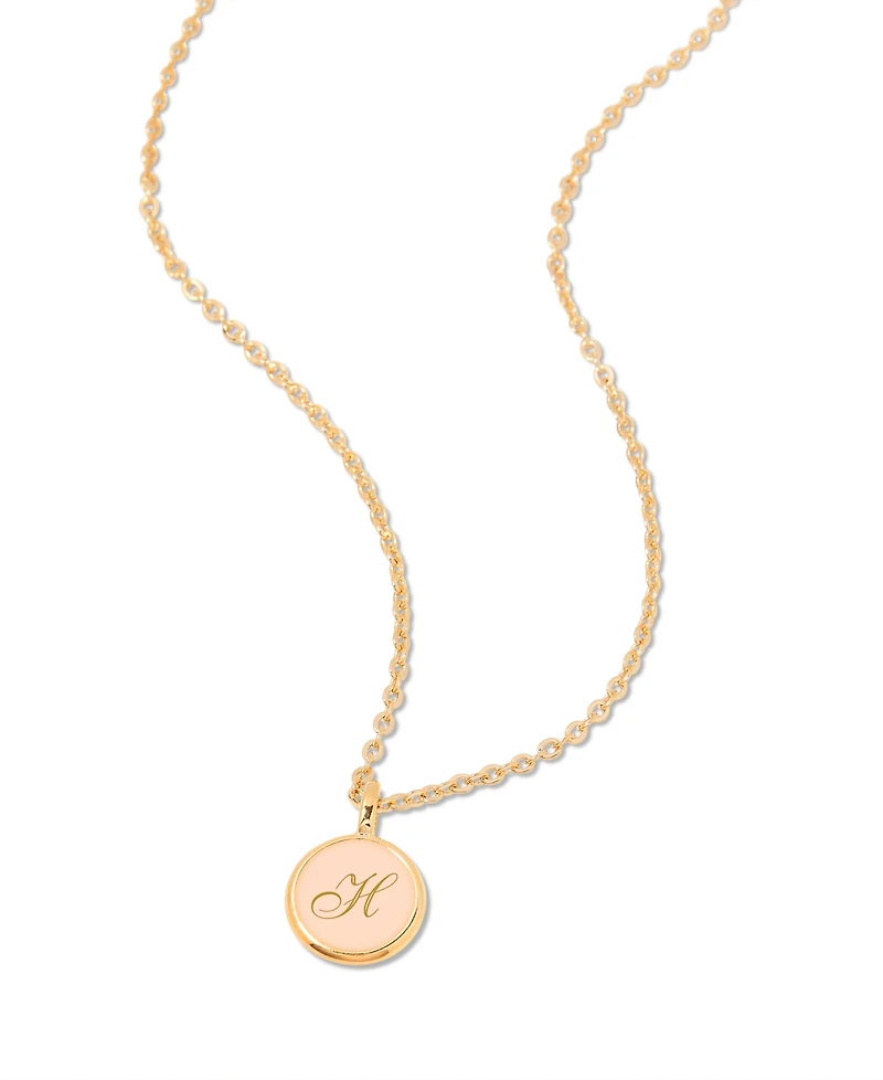 brook & york Enamel Ava Initial Pendant - Gold