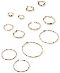 Anne Klein Gold-tone Hoop Earrings, 1"