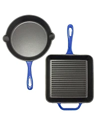 BergHOFF Neo 2pc Cast Iron 10" Fry and Grill Pan Cookware Set