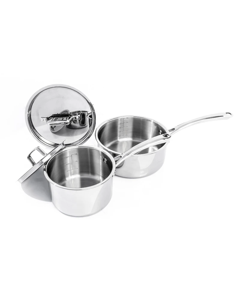 BergHOFF Professional Tri-Ply 18/10 Stainless Steel 8" Saucepan with Ss Lid, 3.3qt.