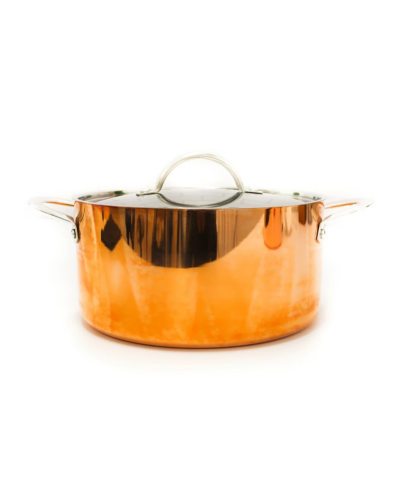 BergHOFF Vintage-Like Tri-Ply 5 Piece Mid Size Polished Copper Cookware Set