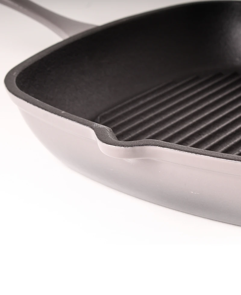 BergHOFF Neo 2pc Cast Iron 10" Fry Pan & 11" Grill Pan Cookware Set