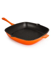 BergHOFF Neo 2pc Cast Iron 11" Grill Pan with Slotted Steak Press
