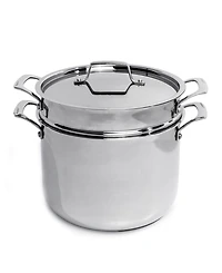 BergHOFF Professional 3Pc Tri-Ply 18/10 Stainless Steel Steamer Set, Ss Lid