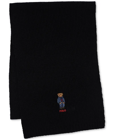Polo Ralph Lauren Men's Solid Denim Bear Scarf