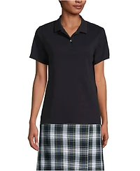 Lands' End Women's Short Sleeve Feminine Fit Interlock Polo Shirt