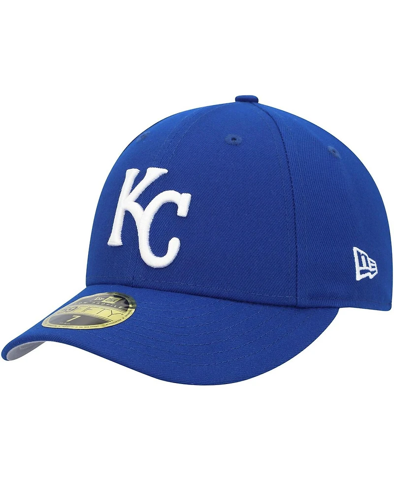 Men's New Era Royal Kansas City Royals White Logo Low Profile 59FIFTY Fitted Hat