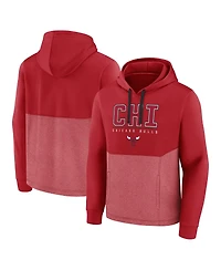 Men's Fanatics Red Chicago Bulls Successful Tri-Blend Pullover Hoodie