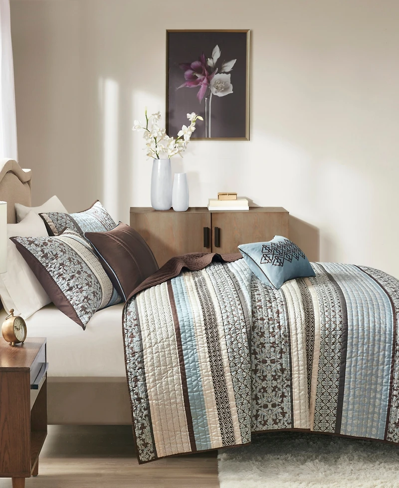 Madison Park Princeton 5-Pc. Quilt Set, Full/Queen