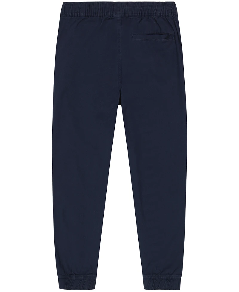 Nautica Little Boys Uniform Evan Tapered-Fit Stretch Joggers with Reinforced Knees