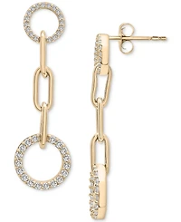 Wrapped in Love Diamond Circle Link Drop Earrings (1/2 ct. t.w.) in 14k Gold, Created for Macy's