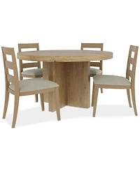 Davie Round 5pc Dining Set (Table & 4 Ladder Side Chairs)