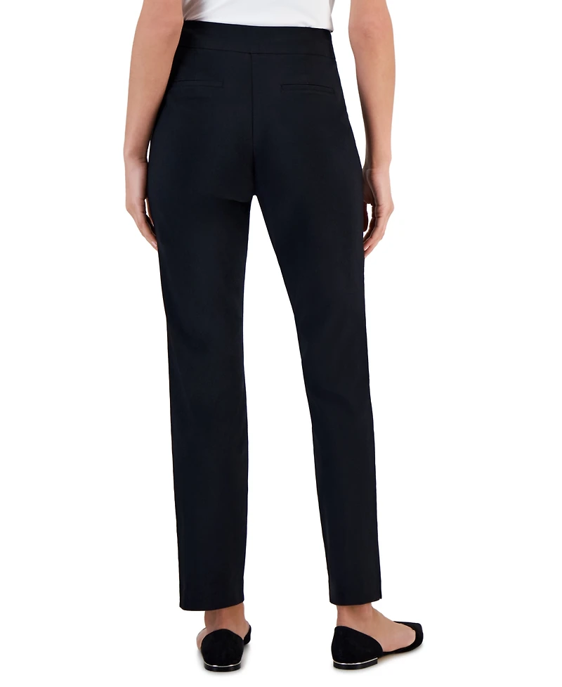 Jm Collection Petite Tummy-Control Cambridge Stretch Slim-Leg Pants, Created for Macy's