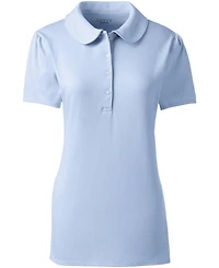 Lands' End Women's Short Sleeve Peter Pan Collar Polo Shirt