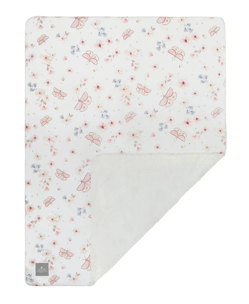 Living Textiles Baby Girls Jersey Sherpa Blanket