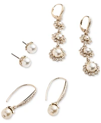 Marchesa Pave & Imitation Pearl Drop Earrings