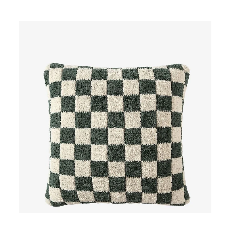 Sunday Citizen Checkerboard Decorative Pillow, 20" x 20"