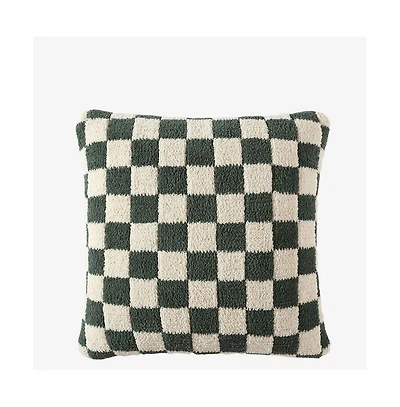 Sunday Citizen Checkerboard Decorative Pillow, 20" x 20"