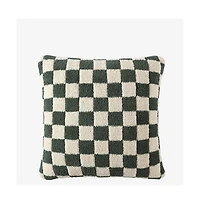Sunday Citizen Checkerboard Decorative Pillow, 20" x 20"