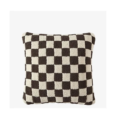 Sunday Citizen Checkerboard Decorative Pillow, 20" x