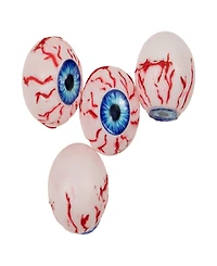 Set of 4 Bloodshot Eyeballs Halloween Decorations, 2"