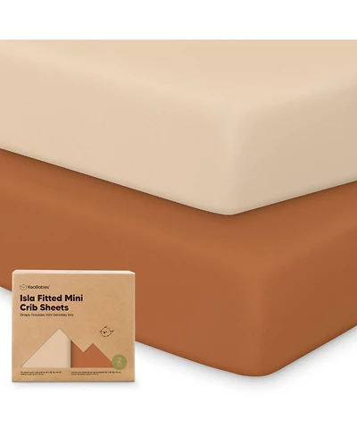 KeaBabies 2-Pack Mini Crib Sheets, Pack and Play Sheets Fitted, N Organic Fitted Sheet Cover