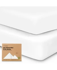 KeaBabies 2-Pack Mini Crib Sheets, Pack and Play Sheets Fitted, N Organic Fitted Sheet Cover