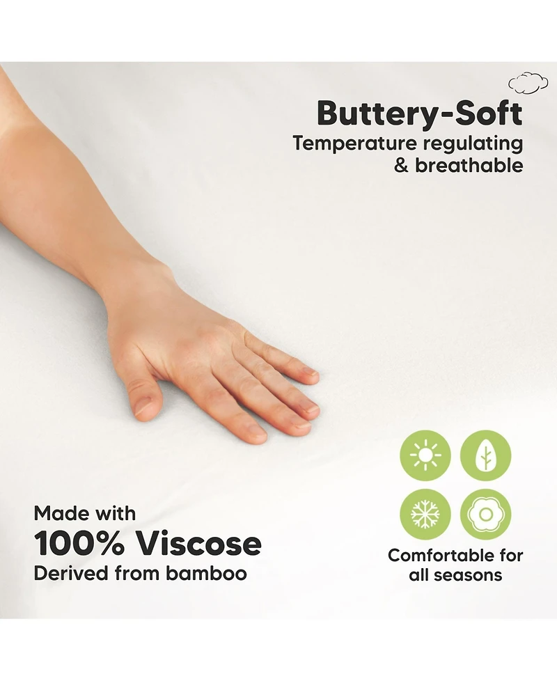 KeaBabies 2-Pack Mini Crib Sheets, Pack and Play Sheets Fitted, N Organic Fitted Sheet Cover