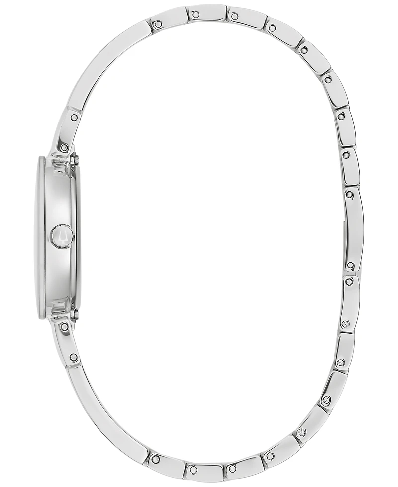 Bulova Women's Marc Anthony Modern Diamond Accent Stainless Steel Bangle Bracelet Watch 26mm