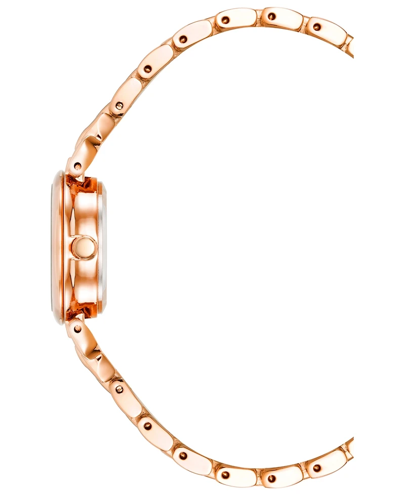 Anne Klein Women's Quartz Rose Gold-Tone Alloy Watch 24mm Set