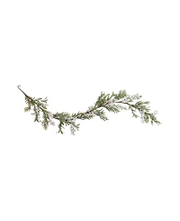 5' x 7" Artificial Christmas Garland with Frosted Foliage and Berries Unlit